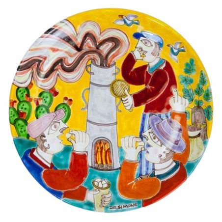 Decorative circular plate DS 30 cm Cooking chestnuts Decorative circular plate DS 30 cm Cooking chestnuts